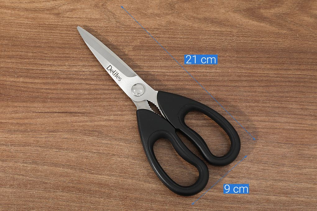 Bộ dao kéo cán nhựa Delites KN5002-05 Màu Đen
