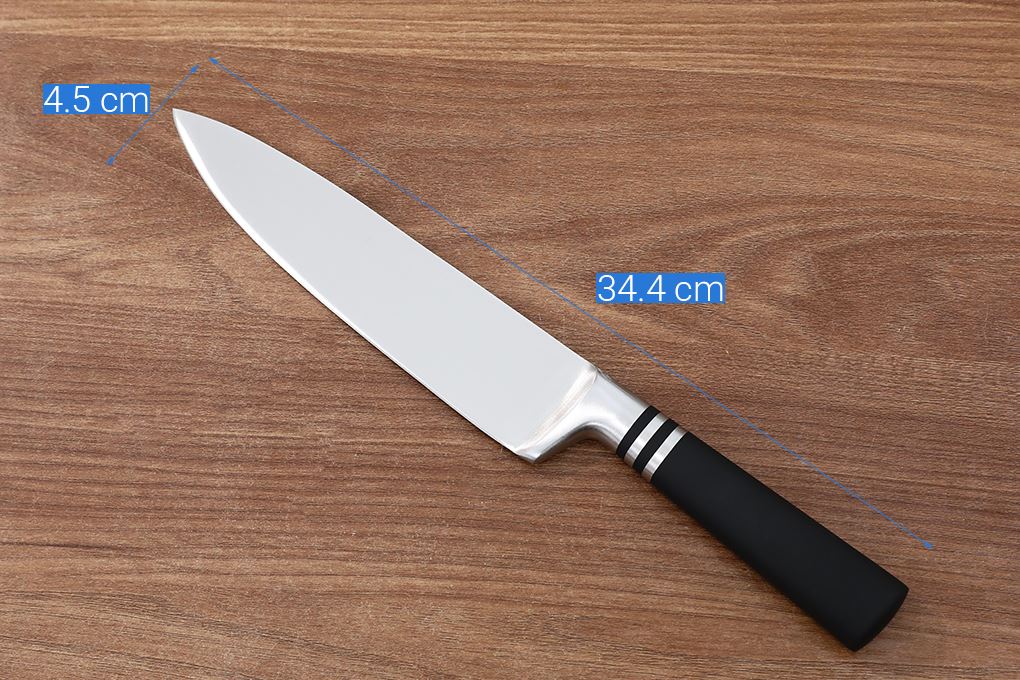 Bộ dao cán inox Delites CF7486 Màu Đen