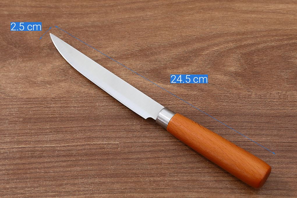 Bộ dao cán gỗ Delites CF7487 Màu Nâu