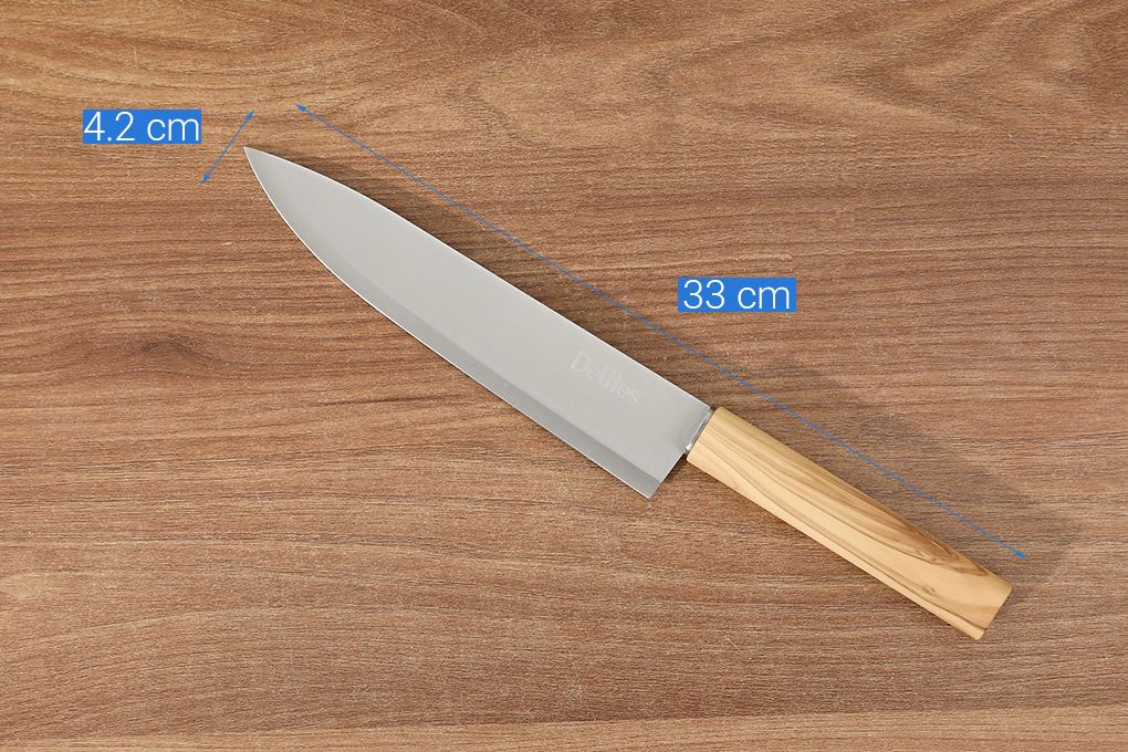 Bộ dao kéo thớt Delites LK-2689 Màu Nâu