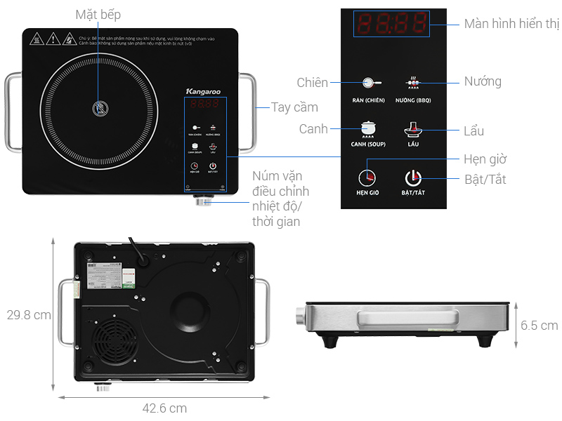Bếp hồng ngoại đơn Kangaroo KG20IFT1 2000W