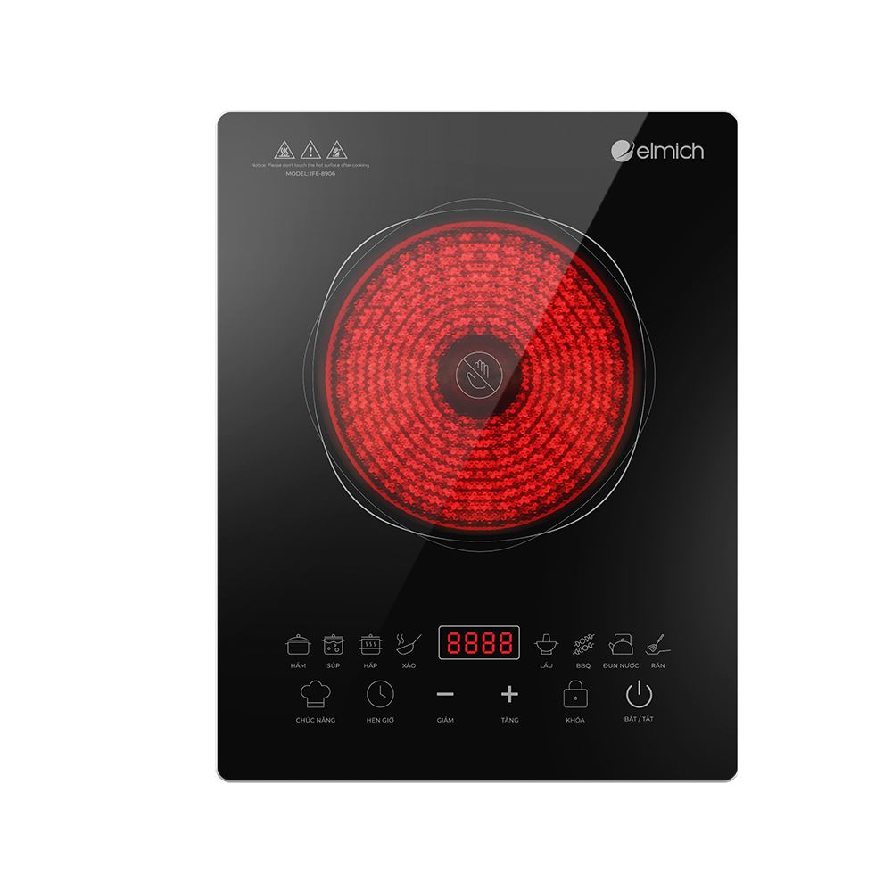 Bếp hồng ngoại đơn Elmich IFE-8906 2100W Màu Đen