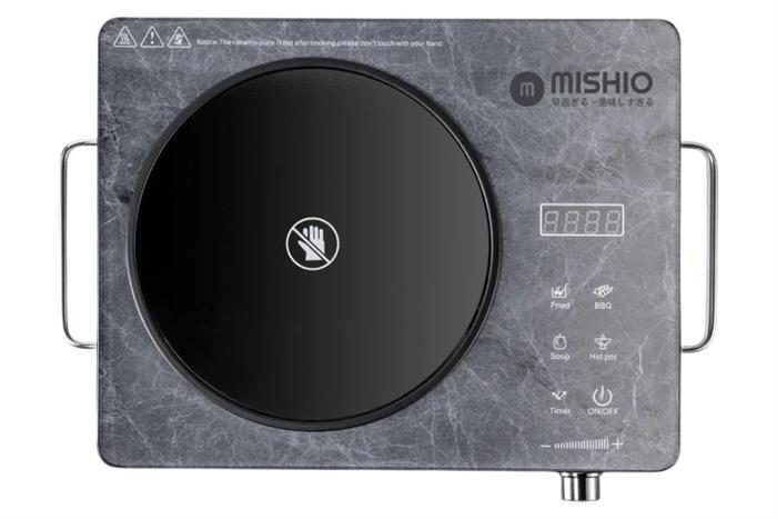 Bếp hồng ngoại đơn Mishio Mk417 2200W Màu Đen - Xám
