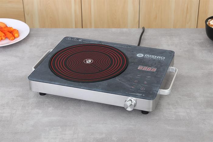 Bếp hồng ngoại đơn Mishio Mk417 2200W Màu Đen - Xám