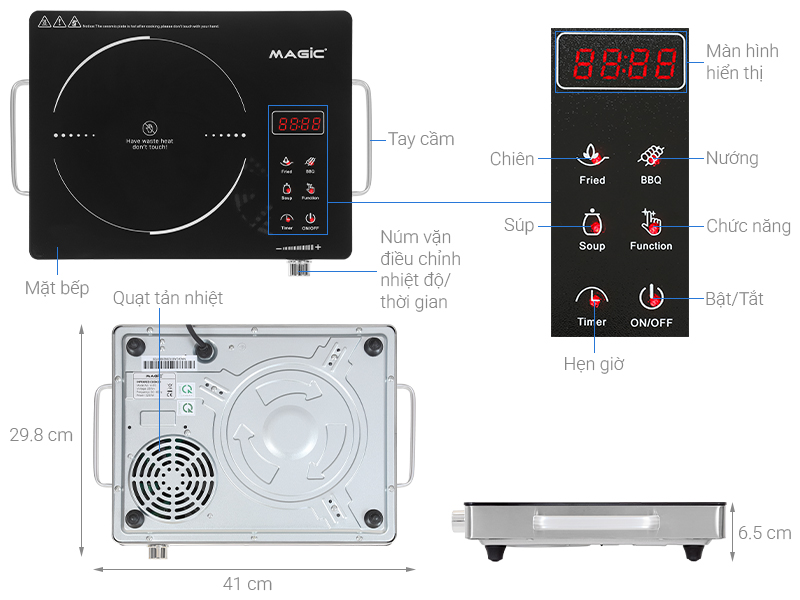 Bếp hồng ngoại đơn Magic A-55 2200W