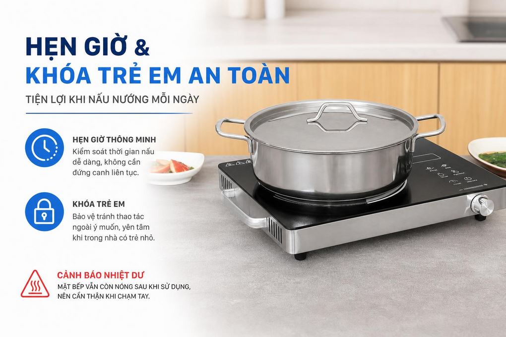 Bếp hồng ngoại đơn Magic A-55 2200W Màu Đen