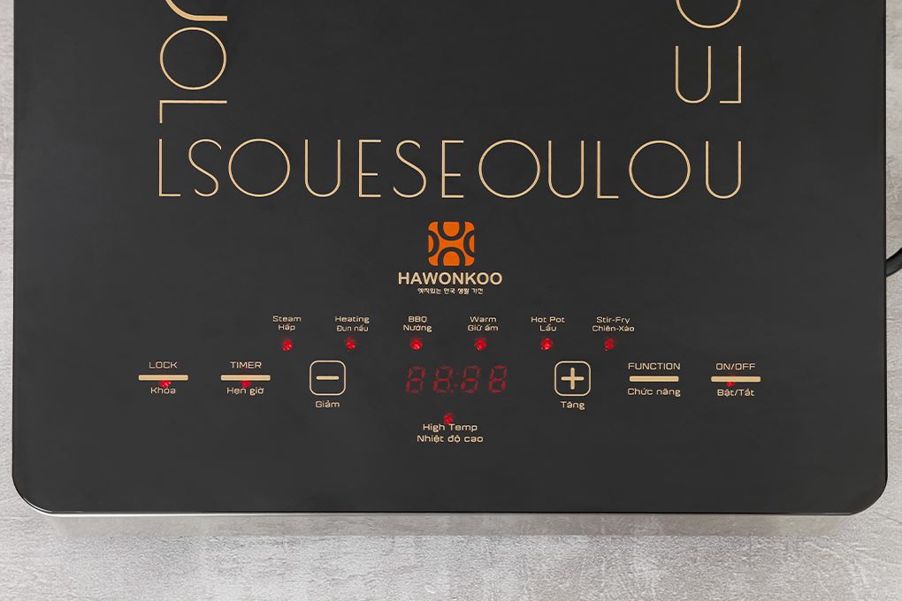 Bếp hồng ngoại đơn Hawonkoo SEOUL-CEH-111 2000W Màu Đen