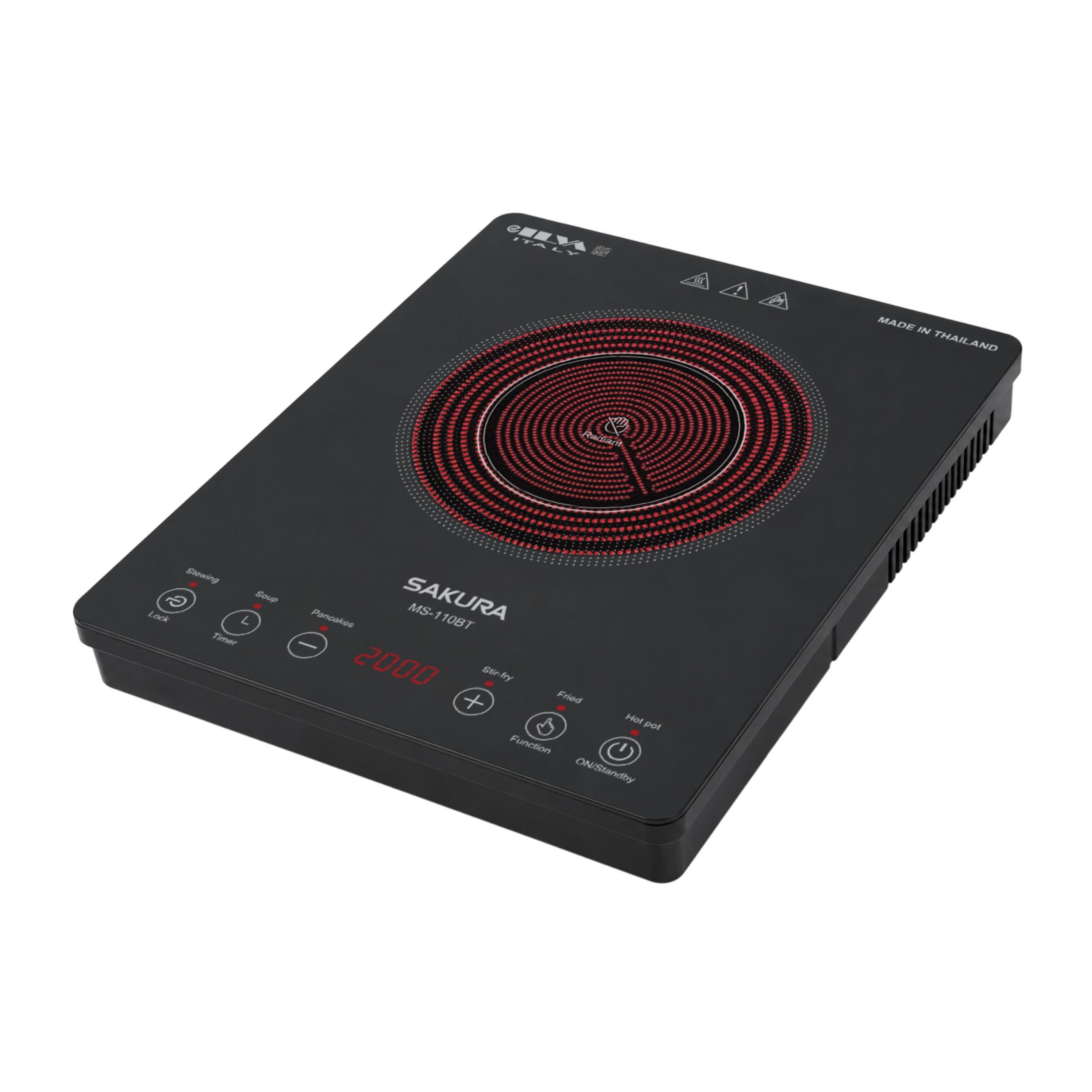 Bếp hồng ngoại đơn Sakura MS-110BT 2000W Màu Đen