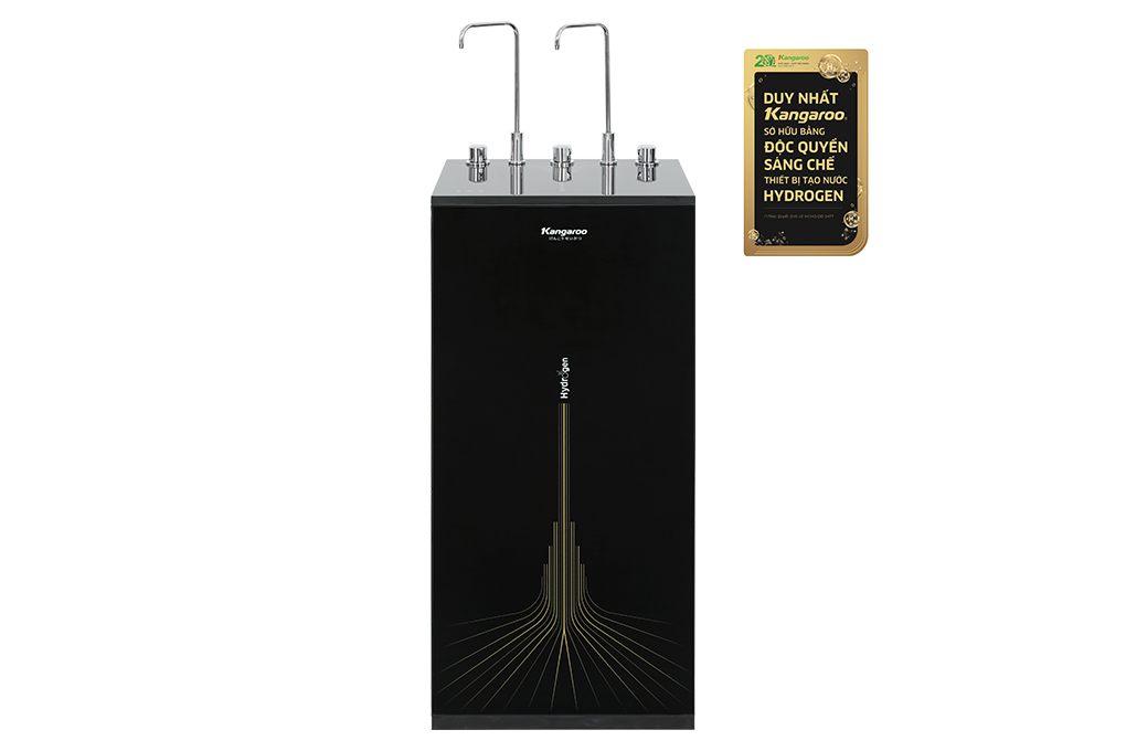 Máy lọc nước RO nóng nguội lạnh Hydrogen Kangaroo KG10A13 10 lõi Màu Đen