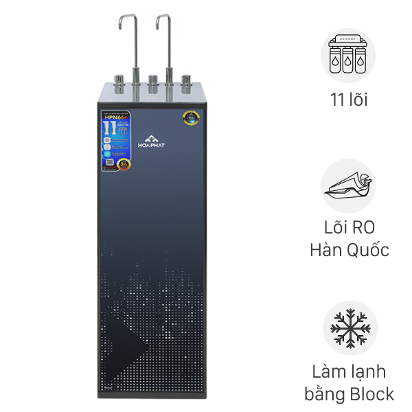 Máy lọc nước RO nóng nguội lạnh Hydrogen Hòa Phát HPN666 11 lõi