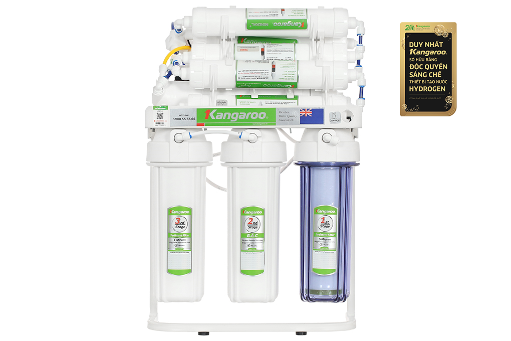 Máy lọc nước RO Hydrogen Kangaroo KGRP10 10 lõi Màu Trắng