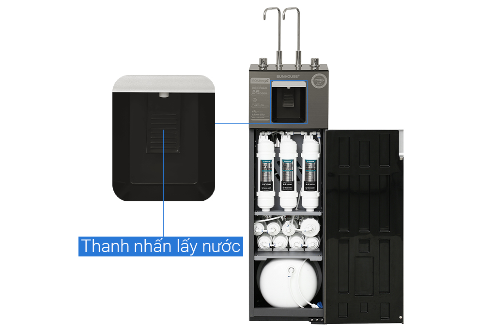 Máy lọc nước RO nóng nguội lạnh Hydrogen Sunhouse UltraX SHA76668SH 11 lõi - 5