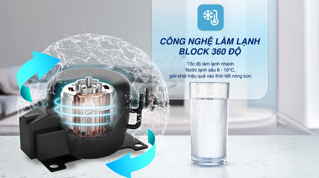 Máy lọc nước RO nóng nguội lạnh Hydrogen Sunhouse UltraX SHA76668SH 11 lõi - Công nghệ Block