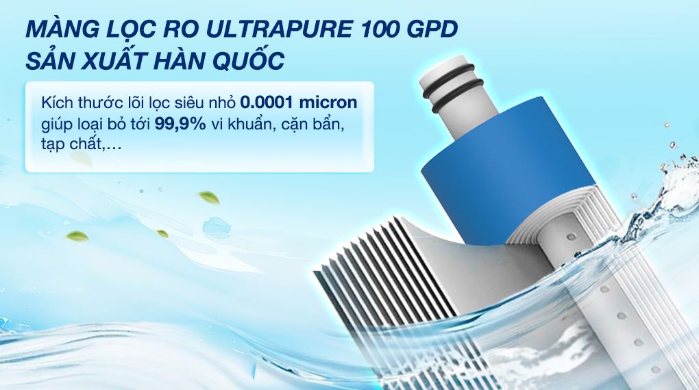 Máy lọc nước RO nóng nguội lạnh Hydrogen Sunhouse UltraX SHA76688SH 11 lõi - Màng RO