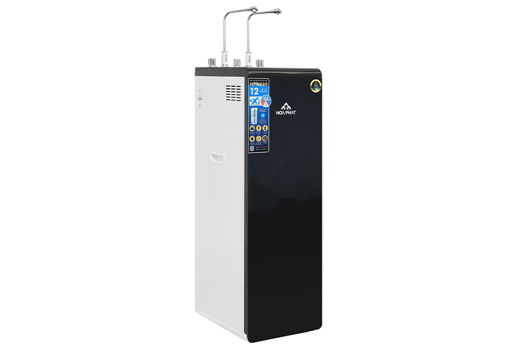 Máy lọc nước RO nóng nguội lạnh Hydrogen Hòa Phát HPN669 12 lõi Màu Đen
