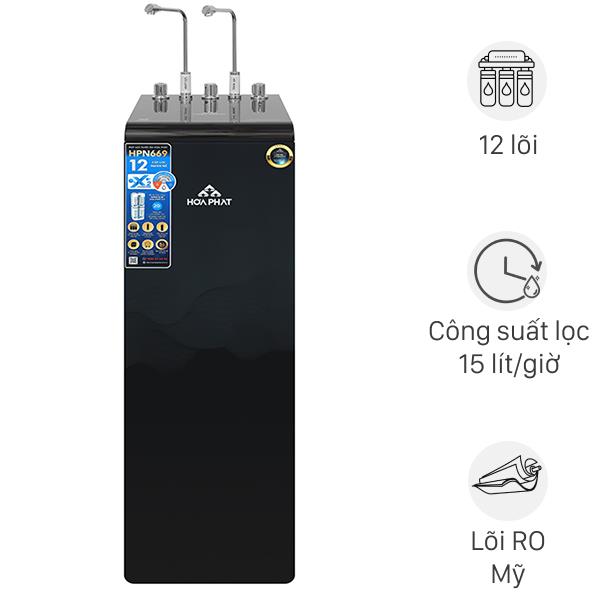 Máy lọc nước RO nóng nguội lạnh Hydrogen Hòa Phát HPN669 12 lõi