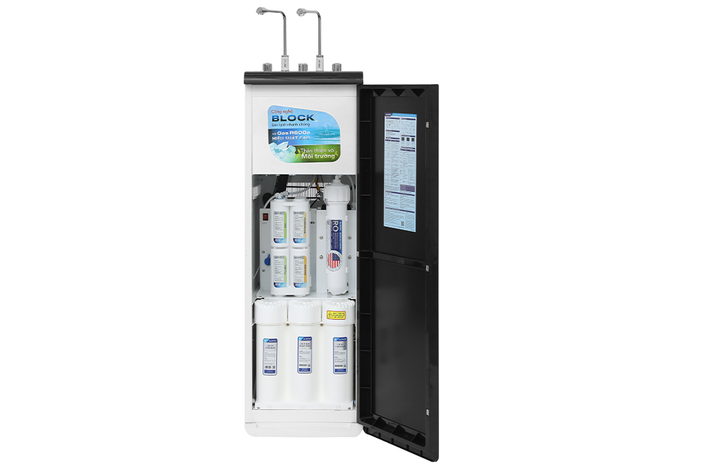 Máy lọc nước RO nóng nguội lạnh Hydrogen Hòa Phát HPN669 12 lõi Màu Đen