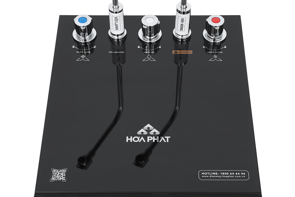 Máy lọc nước RO nóng nguội lạnh Hydrogen Hòa Phát HPN669 12 lõi Màu Đen