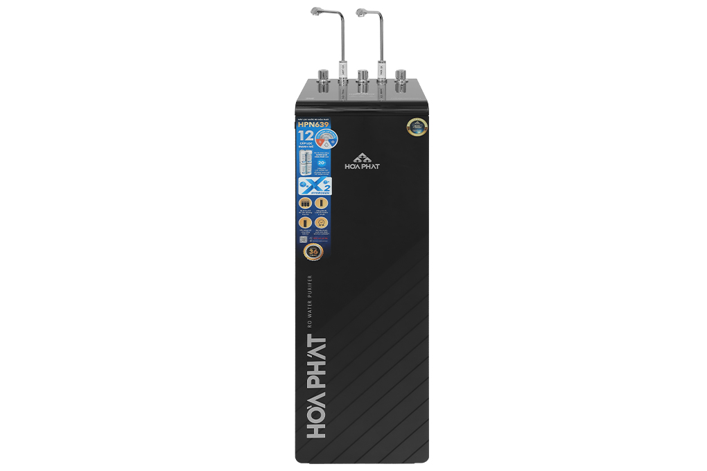 Máy lọc nước RO nóng nguội lạnh Hydrogen Hòa Phát HPN639 12 lõi Màu Đen