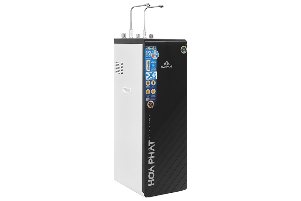 Máy lọc nước RO nóng nguội lạnh Hydrogen Hòa Phát HPN639 12 lõi Màu Đen