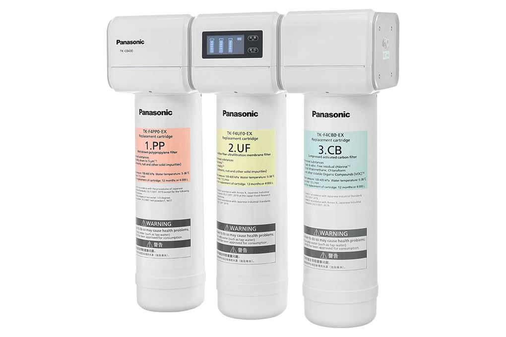 Máy lọc nước UF Panasonic TK-CB430 3 lõi Màu Trắng