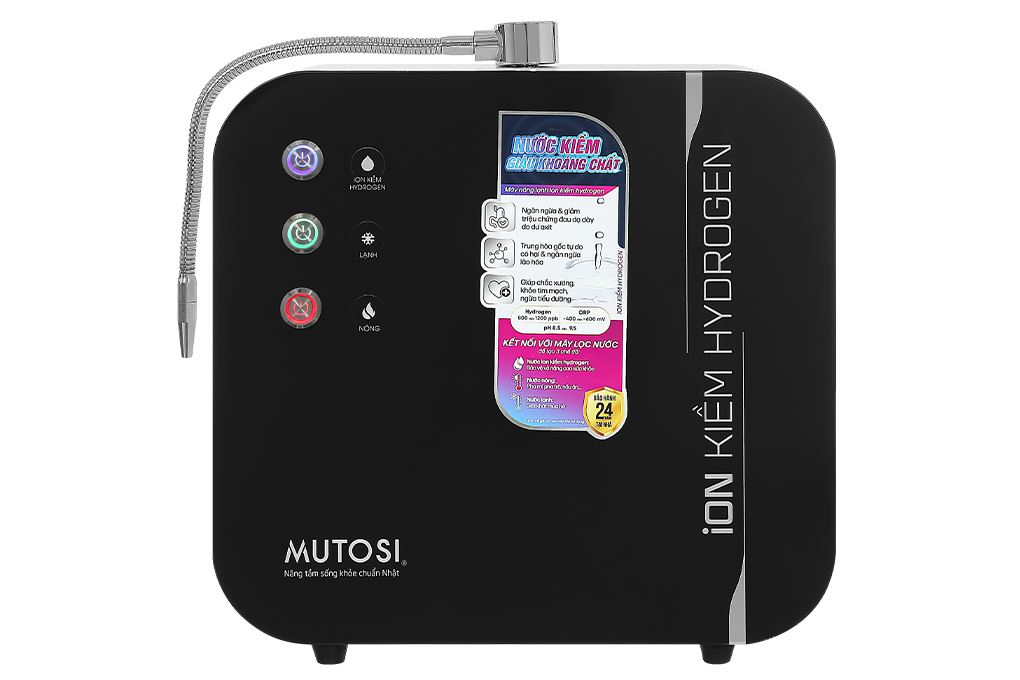 Máy chuyển đổi nước RO tạo nước nóng lạnh Hydrogen ion kiềm Mutosi MD-199H 1 lõi Màu Trắng - Đen