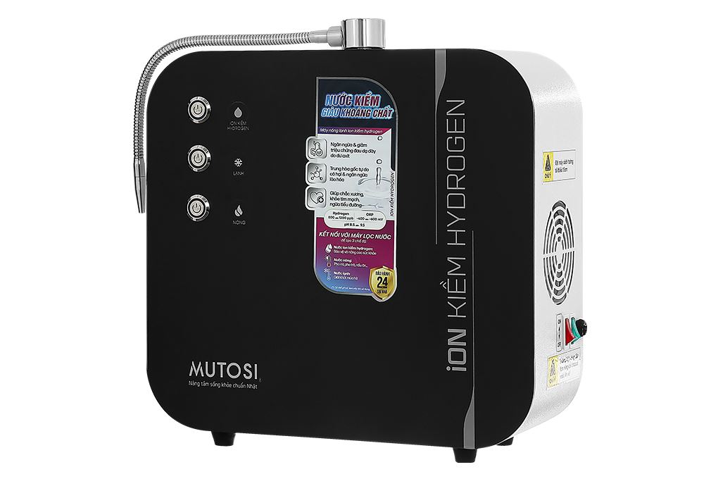 Máy chuyển đổi nước RO tạo nước nóng lạnh Hydrogen ion kiềm Mutosi MD-199H 1 lõi Màu Trắng - Đen