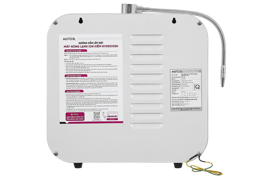 Máy chuyển đổi nước RO tạo nước nóng lạnh Hydrogen ion kiềm Mutosi MD-199H 1 lõi Màu Trắng - Đen