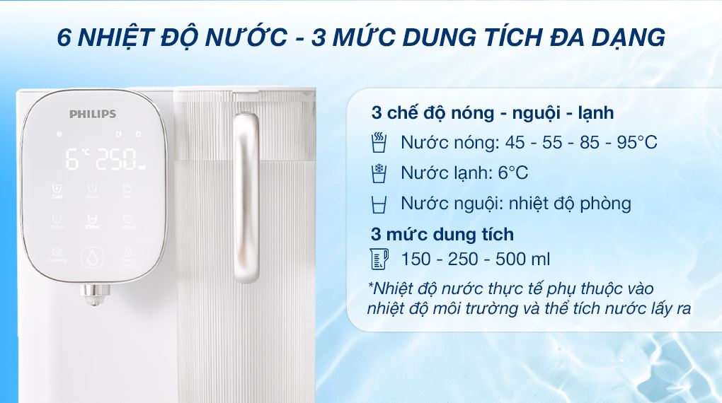 Máy lọc nước RO nóng nguội lạnh Philips ADD6912WH/74 2 lõi - Chế độ