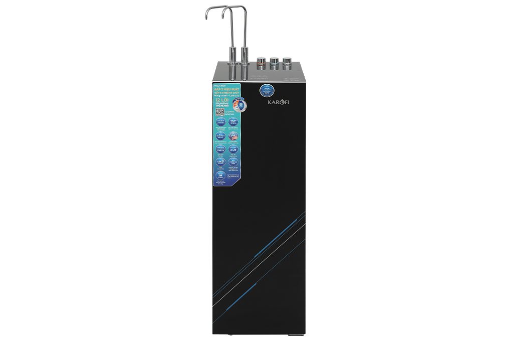Máy lọc nước RO nóng nguội lạnh Hydrogen Karofi KAD-X59 12 lõi Màu Đen
