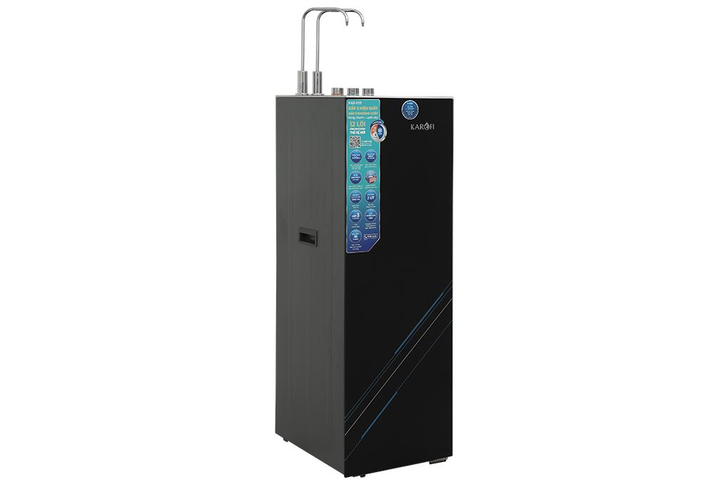 Máy lọc nước RO nóng nguội lạnh Hydrogen Karofi KAD-X59 12 lõi Màu Đen