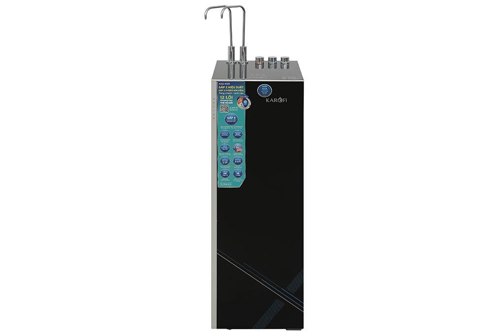 Máy lọc nước RO nóng nguội lạnh Hydrogen Karofi KAD-X69 12 lõi Màu Đen