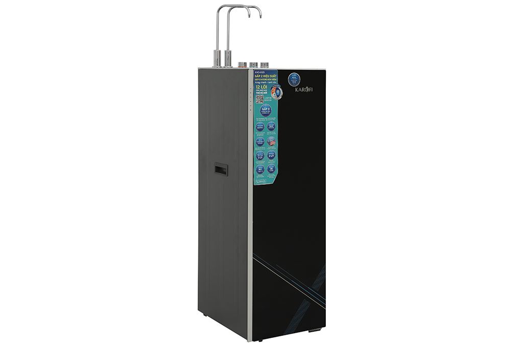 Máy lọc nước RO nóng nguội lạnh Hydrogen Karofi KAD-X69 12 lõi Màu Đen