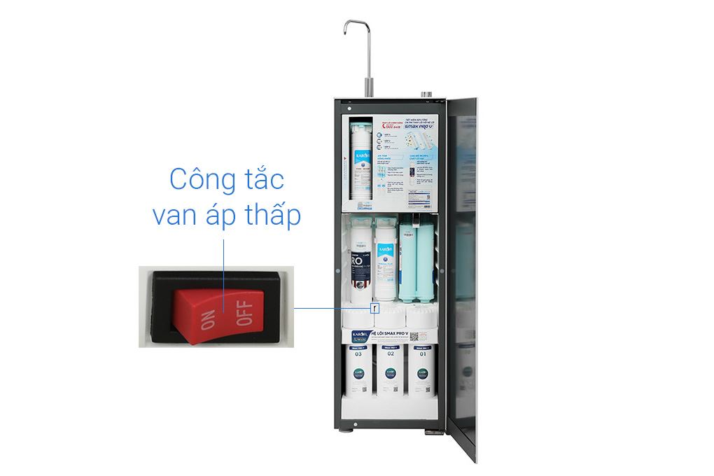 Máy lọc nước RO Hydrogen Karofi KAQ-X26S 12 lõi Màu Đen