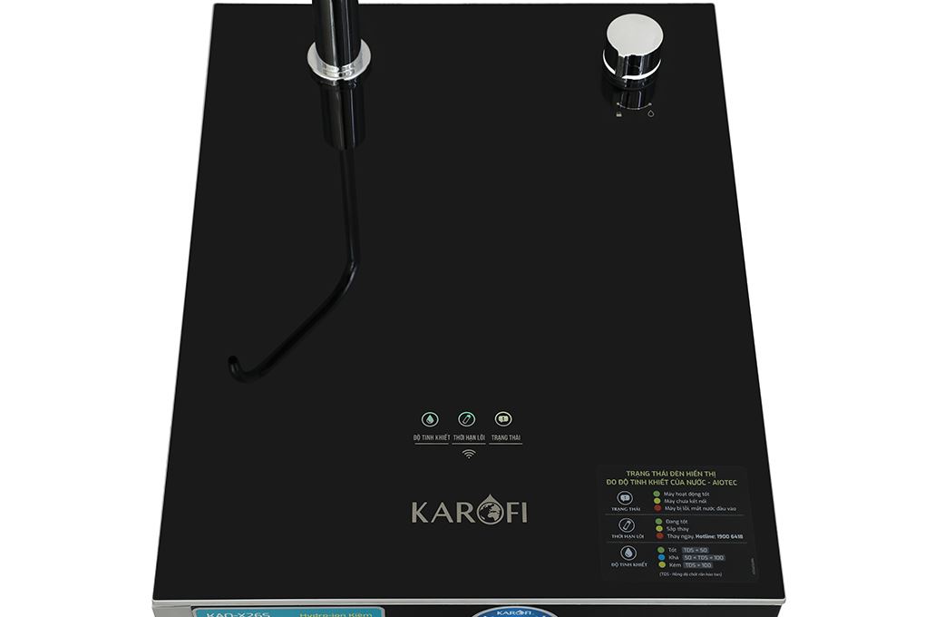 Máy lọc nước RO Hydrogen Karofi KAQ-X26S 12 lõi Màu Đen