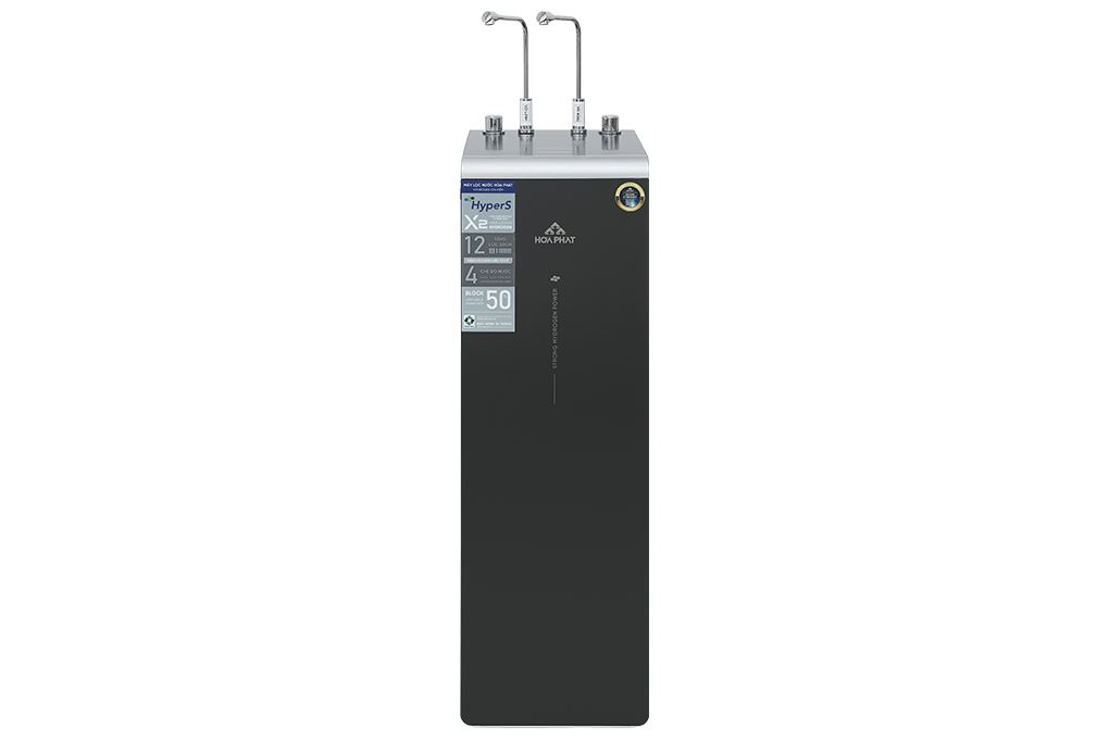 Máy lọc nước RO nóng nguội lạnh Hydrogen ion kiềm Hòa Phát HPA886 12 lõi Màu Xám đậm