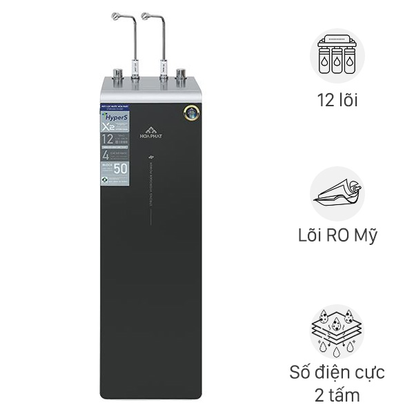 Máy lọc nước RO nóng nguội lạnh Hydrogen ion kiềm Hòa Phát HPA886 12 lõi