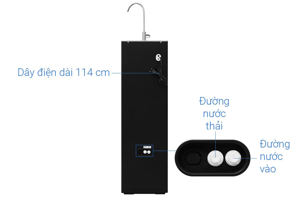 Máy lọc nước RO Mutosi MP-S126 10 lõi Màu Đen