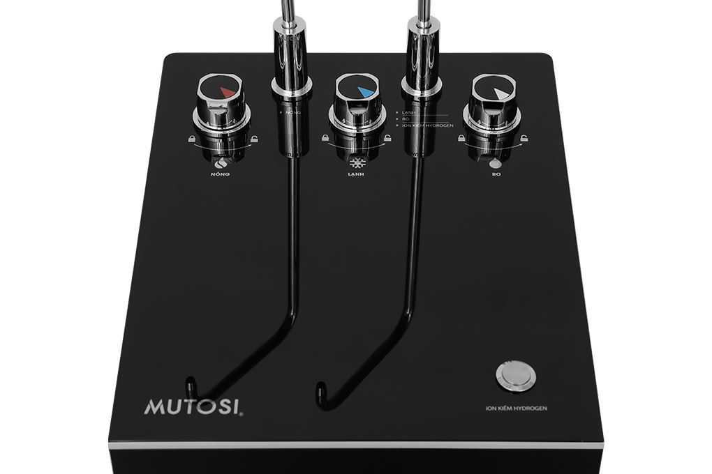 Máy lọc nước RO nóng nguội lạnh Hydrogen ion kiềm Mutosi MP-S129H 10 lõi Màu Đen