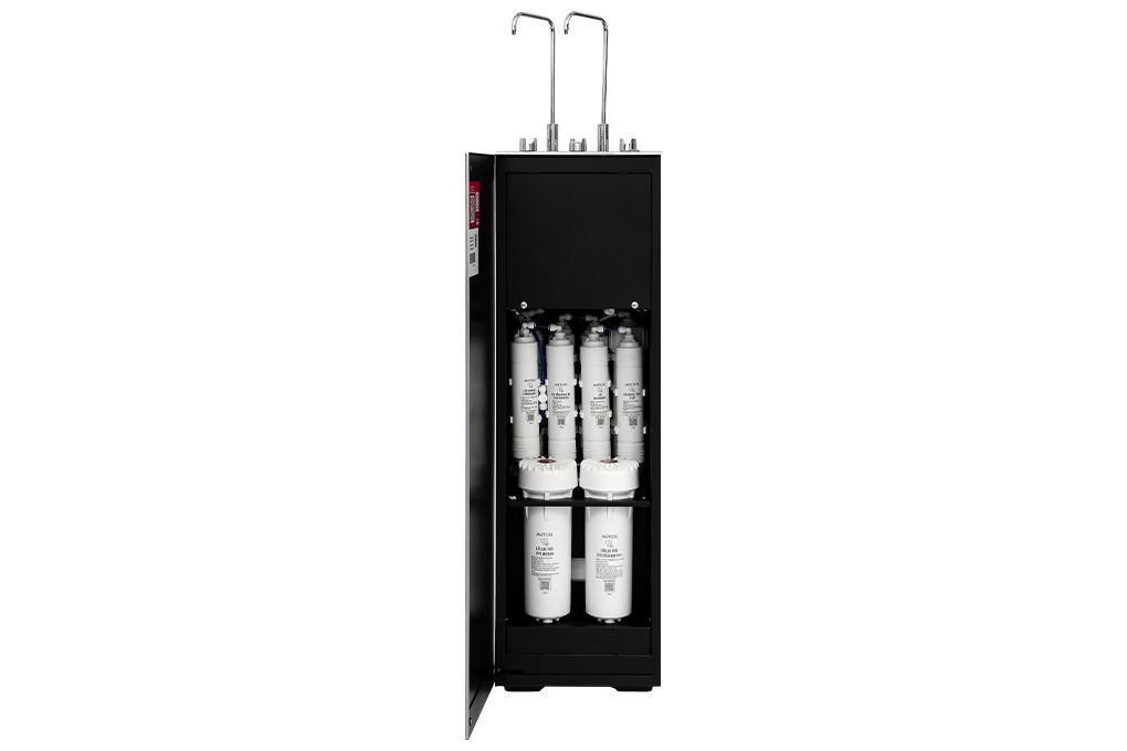 Máy lọc nước RO nóng nguội lạnh Hydrogen ion kiềm Mutosi MP-S128H 10 lõi Màu Đen