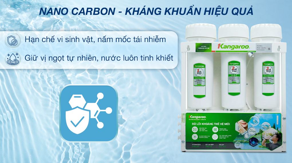 Máy lọc nước RO Hydrogen Kangaroo KGHP12K 12 lõi - Công nghệ