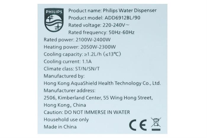 Máy lọc nước RO nóng nguội lạnh Philips ADD6912BL/90 2 lõi Màu Xanh Da Trời