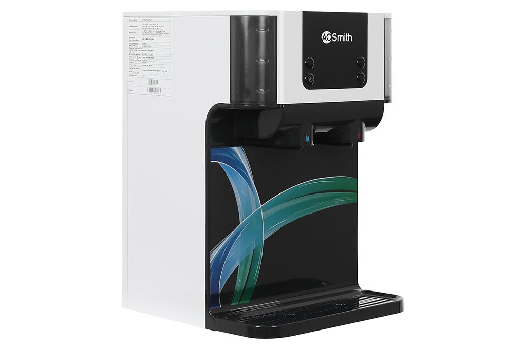 Máy lọc nước RO nóng nguội AOSmith ECO-AOC75PUR 4 lõi Màu Đen/Trắng