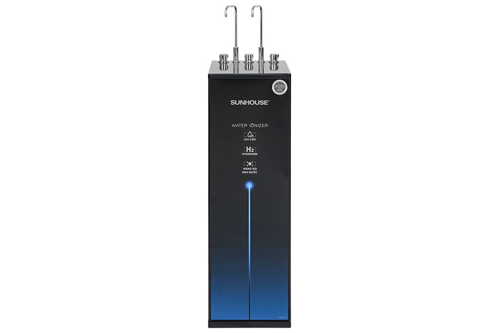 Máy lọc nước RO nóng nguội lạnh Hydrogen ion kiềm Sunhouse UltraX SHA76258LA 12 lõi Màu Đen