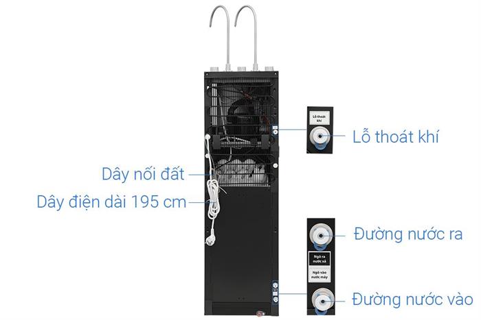 Máy lọc nước RO nóng nguội lạnh Hydrogen Toshiba TWP-WA3SVN(K) 10 lõi Màu Đen