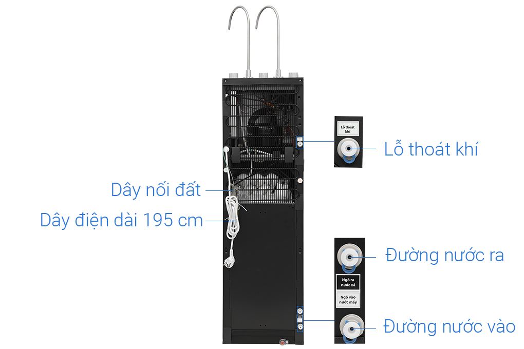Máy lọc nước RO nóng nguội lạnh Hydrogen Toshiba TWP-WA3SVN(K) 10 lõi Màu Đen