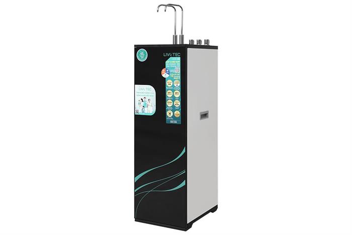 Máy lọc nước RO nóng nguội lạnh Hydrogen Livotec 828 12 lõi Màu Đen