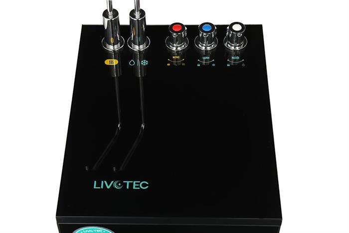 Máy lọc nước RO nóng nguội lạnh Hydrogen Livotec 828 12 lõi Màu Đen