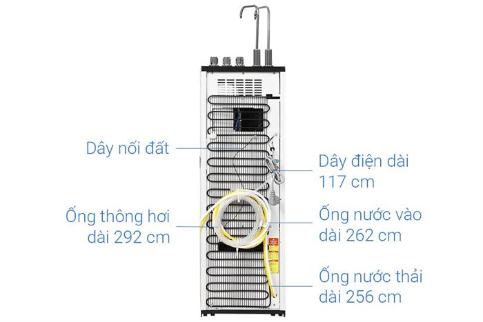 Máy lọc nước RO nóng nguội lạnh Hydrogen Livotec 828 12 lõi Màu Đen