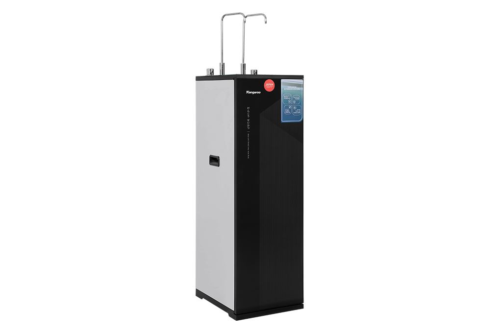 Máy lọc nước RO nóng nguội lạnh Hydrogen ion kiềm Kangaroo KGHC11A4 11 lõi Màu Đen